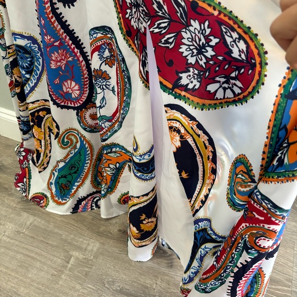 Nicole Miller paisley print long dress size 6 - Picture 6 of 8